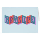Marquee Grandpa Greeting Card