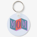 Marquee Mom Round Keychain