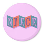Marquee Niece Round Magnet