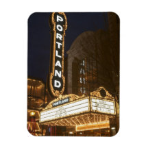 Marquee of Arlene Schnitzer auditorium Vinyl Magnets