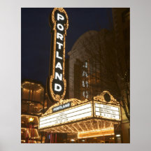 Marquee of Arlene Schnitzer auditorium Print