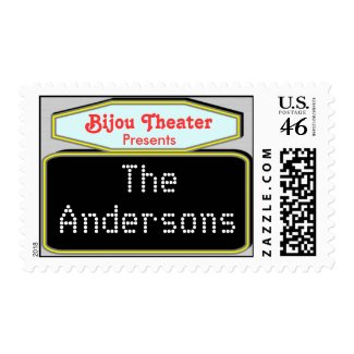 Real, custom design, self-adhesive postage stamps.
