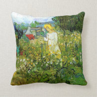 Marquerite Gachet in the Garden, Vincent van Gogh. Pillow