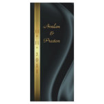 Marquis Black Silk Gold Wedding Program Rack Cards