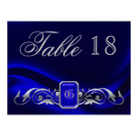 Marquis Blue Jewel Table Number Postcard