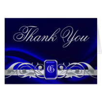 Marquis Blue Jewel Thank You NoteCard