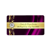 Marquis Pink & Gold Silk Address Labels