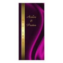 Marquis Pink Silk Gold Wedding Program Custom Rack Card