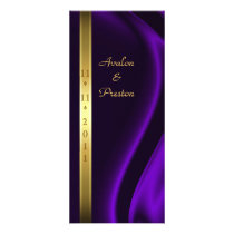 Marquis Purple Silk Gold Wedding Program Custom Rack Cards