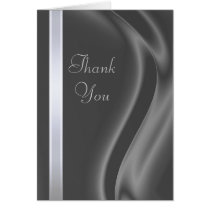 Marquis Silk Silver Thank You Notecard