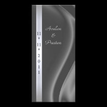 Marquis Silk Silver Wedding Program rack cards