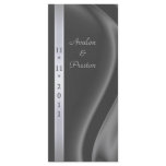 Marquis Silk Silver Wedding Program Rack Cards
