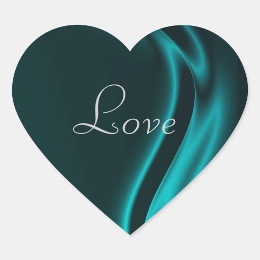 Marquis Teal Heart Love Sticker Zazzle 