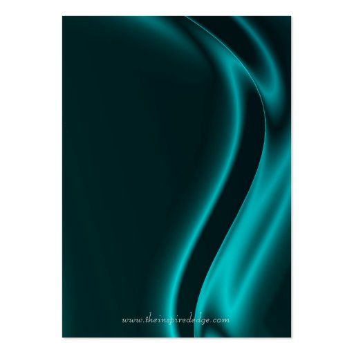 Marquis Teal Silk Silver Scroll Table Placecard Business Cards (back side)