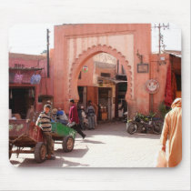 marrakesh medina door mousepads