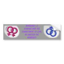 Marriage=2 Humans... bumper stickers by gacatmandu Marriage=2 Humans... bumper stickers