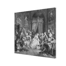 Marriage a la Mode, Plate IV, The Toilette, 1745 Stretched Canvas Print