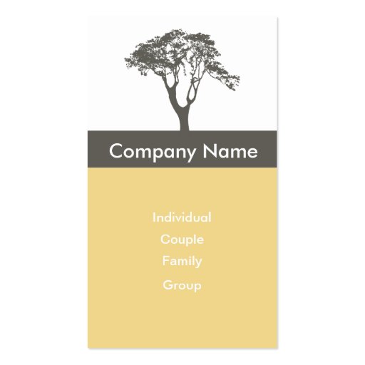 Marriage and Family Therapist Business Card (back side)