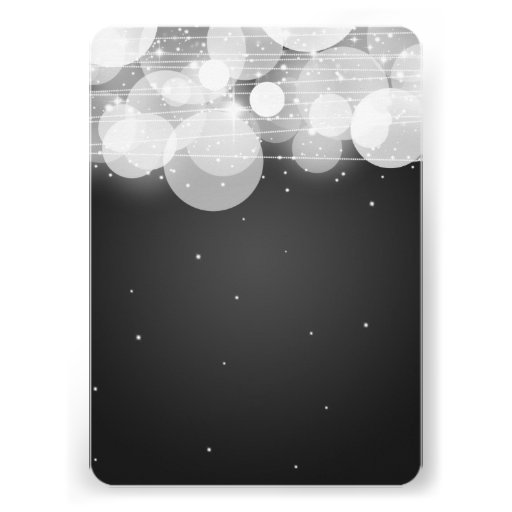 Marriage Elopement Glow & Sparkle Black Personalized Announcements
