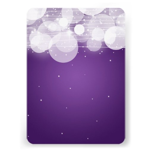 Marriage Elopement Glow & Sparkle Purple Custom Announcements