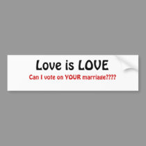 Marriage equality bumper stickers