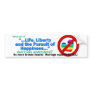 Marriage Equality - Life Liberty Happiness Bumper Sticker