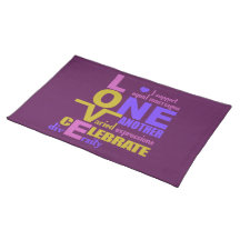 Marriage Equality / One Love custom placemat