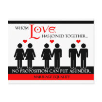 Marriage Equality Postcard by kadlerbop Marriage Equality Postcard
