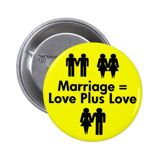 Marriage Equals Love Plus Love Button