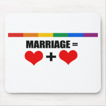 MARRIAGE = HEART + HEART MOUSE PADS