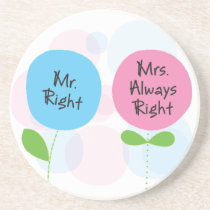marriage humor drink coasters