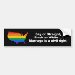 Marriage is a civil right Bumper Sticker