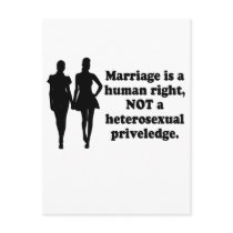 Marriage is a human right postcards by lesbian Marriage is a human right postcards