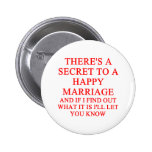marriage joke pinback button