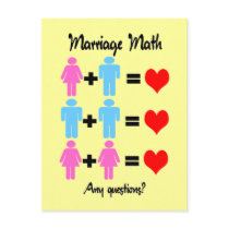 Marriage Math Postcard