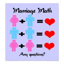 Marriage Math Poster posters