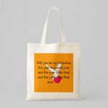 Marriage Proposal Tote Bag bags