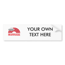 MARRIAGE RAINBOW BUMPER STICKER