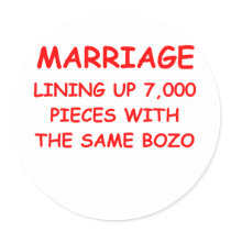MARRIAGE ROUND STICKER