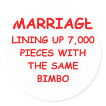 MARRIAGE ROUND STICKERS