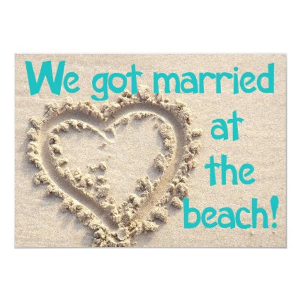 Married at the Beach Wedding Party Invitation