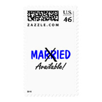 Married Available Blue Postage Stamps