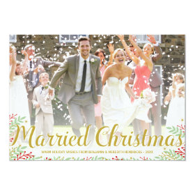 Married Christmas | Newlyweds Holiday Photo Card