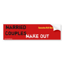 Married Couples, Make Out - bumper stickers
