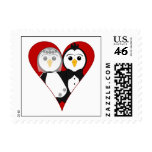 Married Heart Penguins Stamps