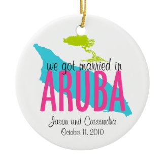 Married in Aruba Ornament ornament