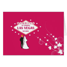 MARRIED In Fabulous Las Vegas Bride & Groom Card
