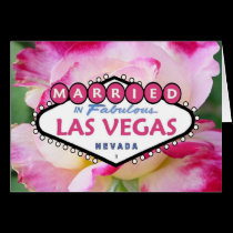 MARRIED In Fabulous Las Vegas Card Floral
