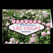 MARRIED In  Fabulous Las Vegas Pink Roses Card
