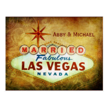 Married in Fabulous LAS VEGAS Post Card